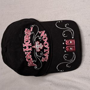 Iron Horse Saloon Black/Pink Biker Adjustable Snapback Hat